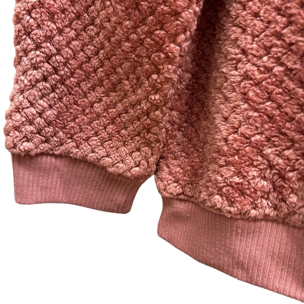 Vintage Blair Pink Textured Knit Sweater Fuzzy Cozy Pullover Crewneck - Picture 7 of 10